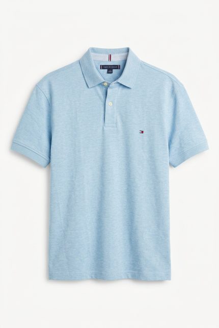 CAMISERO TH CELESTE JASPEADO REGULAR FIT - L